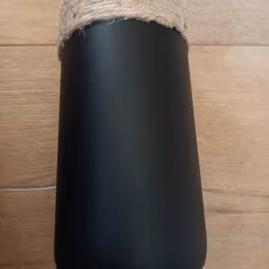 Vase bouteille – noir/jute