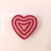 magnet cœur saint-valentin marinière rouge et naturel