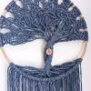 petit arbre de vie macramé jean argenté avec logo