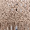 abat-jour corde de jute gros plan sur tressage style macramé