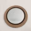 petit miroir corde de jute et boules en bois noires