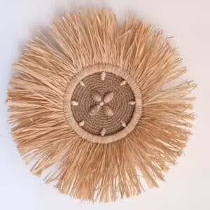 Décoration raphia et coquillages