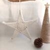 étoile de Noël en macramé étoile de Noël en coton écru